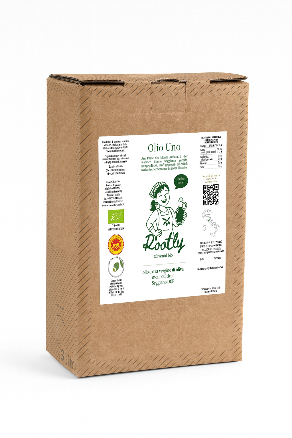 Rootly's BIO Olivenöl Extra Vergine 3l